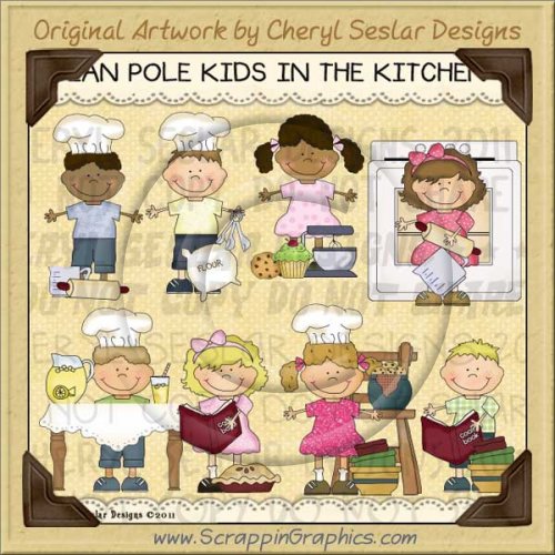 Bean Pole Kids In The Kitchen Limited Pro Clip Art Graphics