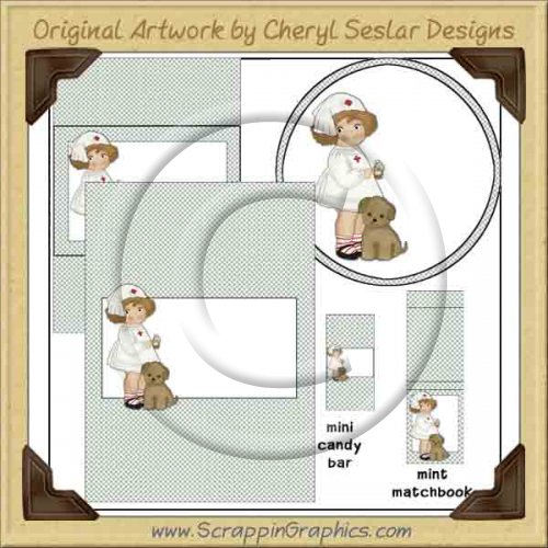 Nurse Sweetie Wrapper Set Printable Craft Collection Graphics Cl