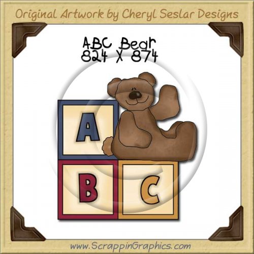 ABC Bear Single Graphics Clip Art Download