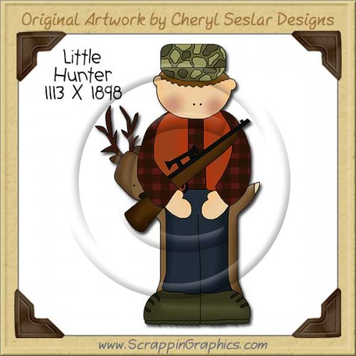 Little Hunter Single Clip Art Graphic Download