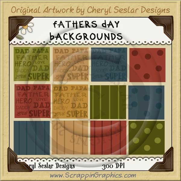 Father's Day Background Tiles Clip Art Graphics - Click Image to Close