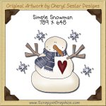 Simple Snowman Single Graphics Clip Art Download