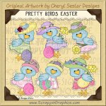 Pretty Bird Easter Limited Pro Clip Art Graphics