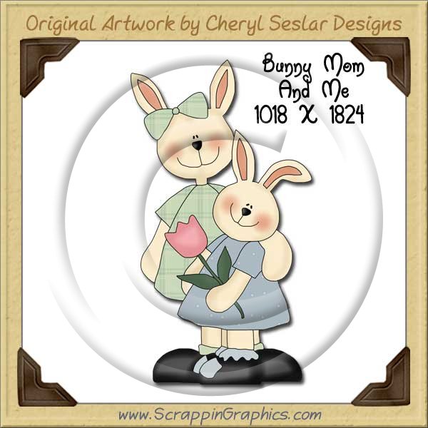 Bunny Mom & Me Single Graphics Clip Art Download - Click Image to Close