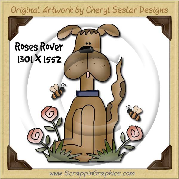 Roses Rover Single Graphics Clip Art Download - Click Image to Close