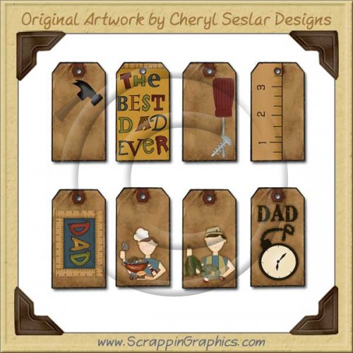 Dad Tags Collection Printable Craft Download