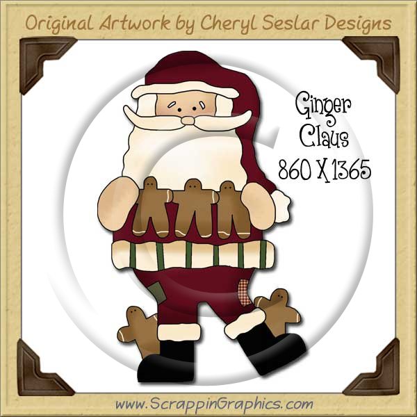 Ginger Claus Single Graphics Clip Art Download - Click Image to Close