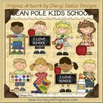 Bean Pole Kids School Limited Pro Clip Art Graphics