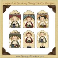 Salt Box Angel Tags Collection Printable Craft Download