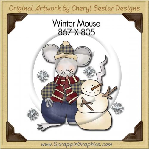 Winter Mouse Single Graphics Clip Art Download