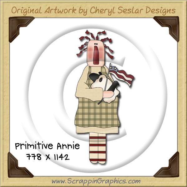 Primitive Annie Single Graphics Clip Art Download - Click Image to Close