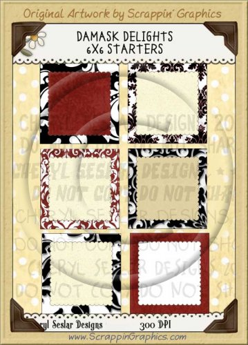 Damask Delights 6X6 Starters Limited Pro Clip Art Graphics