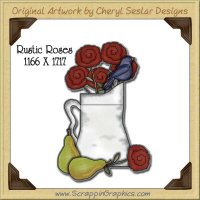 Rustic Roses Single Graphics Clip Art Download