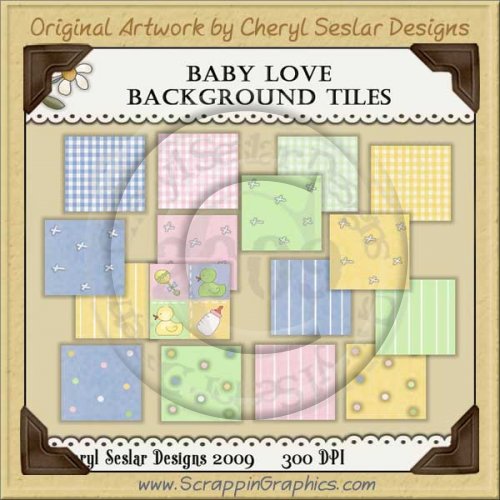 Baby Love Background Tiles Clip Art Graphics