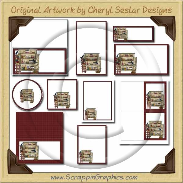 Candle Hutch Printable Pack Graphics Clip Art Download - Click Image to Close