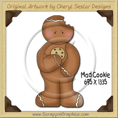 Mad Cookie Single Graphics Clip Art Download
