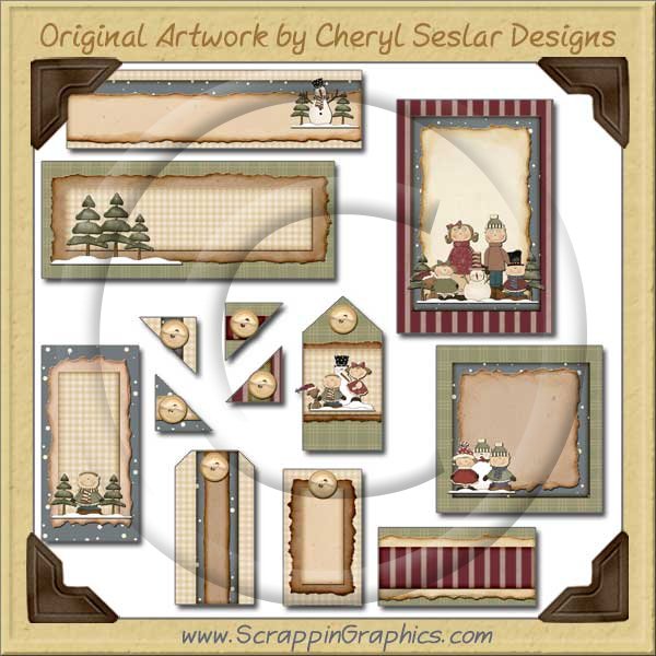Winter Play Journaling Delights Digital Scrapbooking Graphics Clip Art Download - Click Image to Close