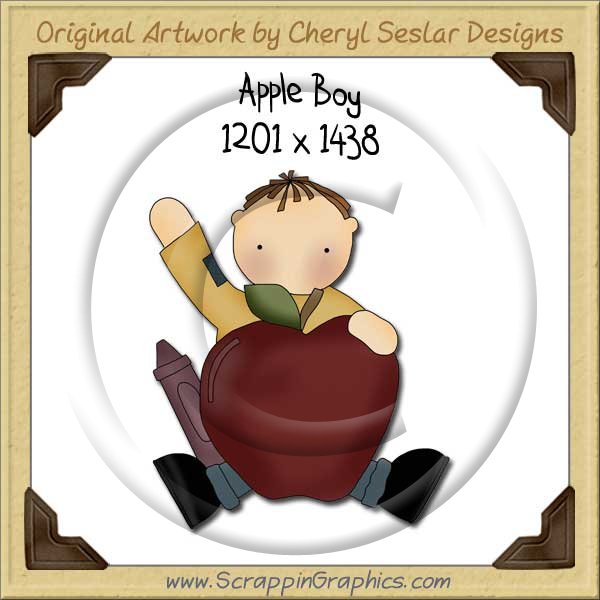 Apple Boy Single Graphics Clip Art Download - Click Image to Close