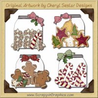 Christmas Jars Graphics Clip Art Download