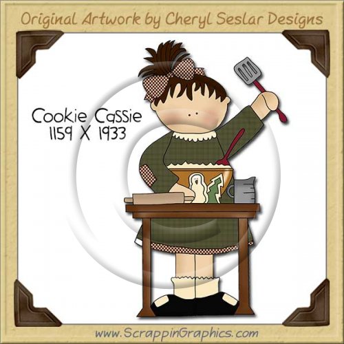 Cookie Cassie Single Clip Art Graphic Download