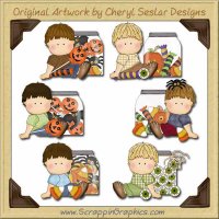 Oscar's Halloween Jars Clip Art Download