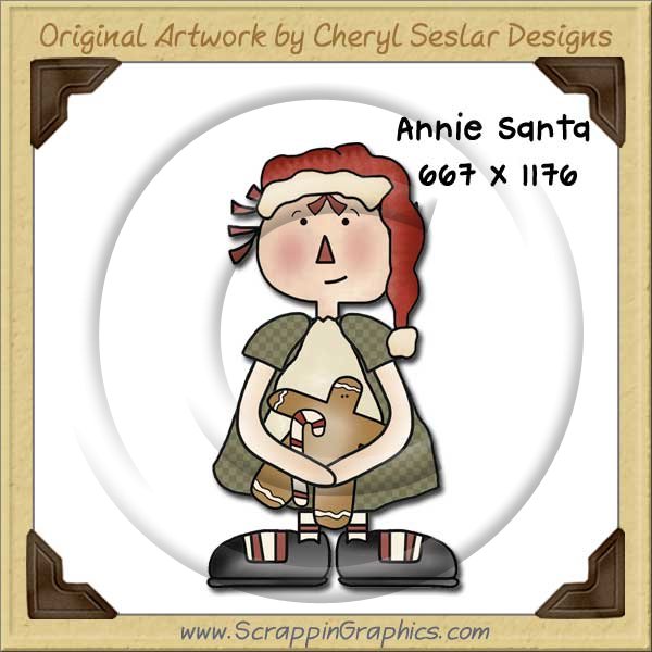 Annie Santa Single Graphics Clip Art Download - Click Image to Close