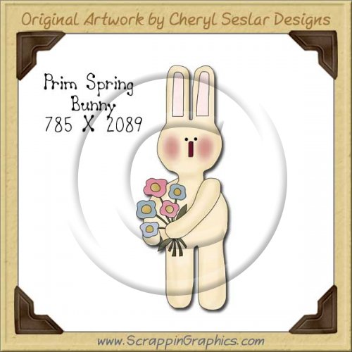 Prim Spring Bunny Single Graphics Clip Art Download