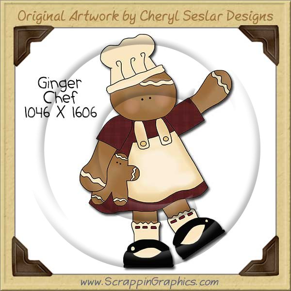 Ginger Chef Single Clip Art Graphic Download - Click Image to Close
