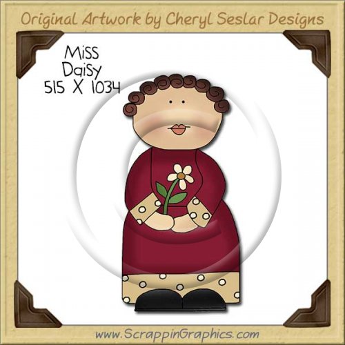 Miss Daisy Single Clip Art Graphic Download