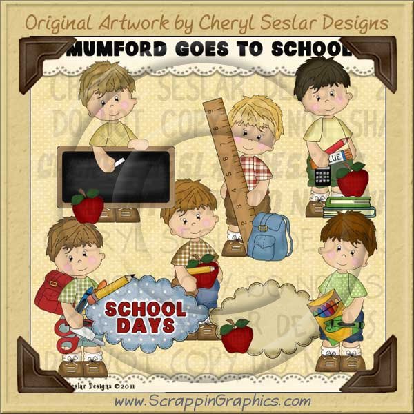 Mumford Goes To School Limited Pro Clip Art Graphics - Click Image to Close