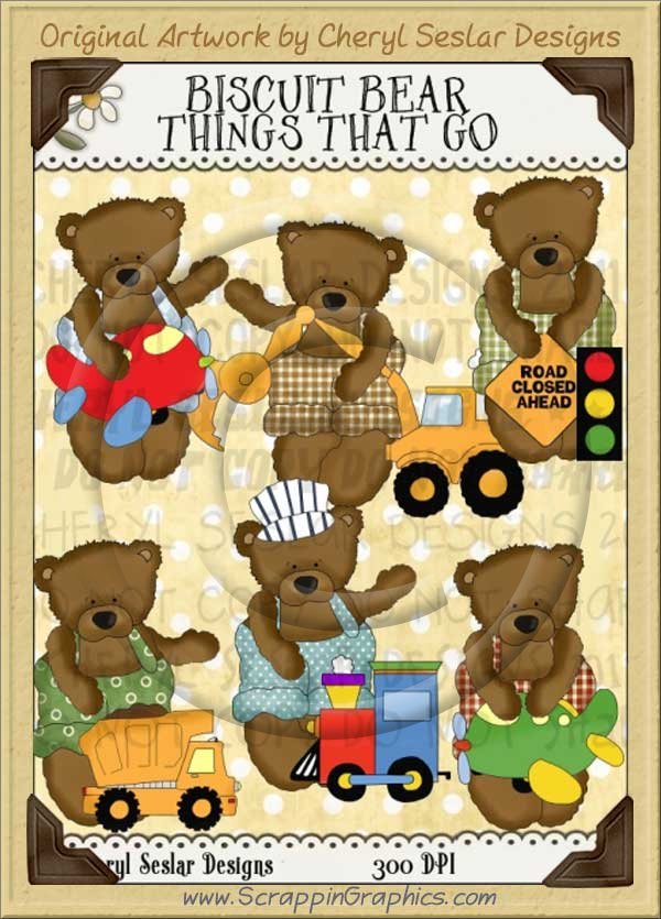 Biscuit Bear Things That Go Limited Pro Clip Art Graphics - Click Image to Close