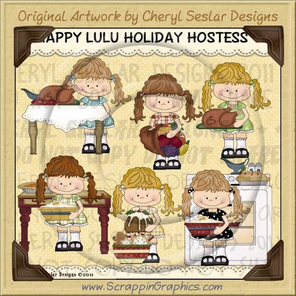 Happy Lulu Holiday Hostess Limited Pro Clip Art Graphics - Click Image to Close