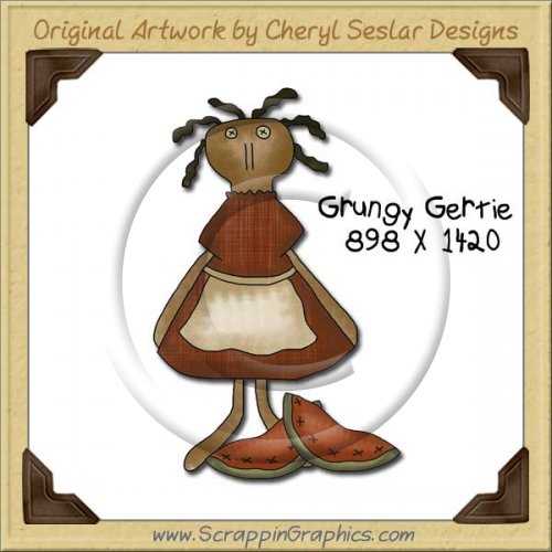 Grungy Gertie Single Graphics Clip Art Download