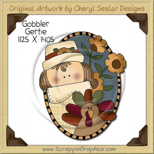 Gobbler Gertie Single Clip Art Graphic Download