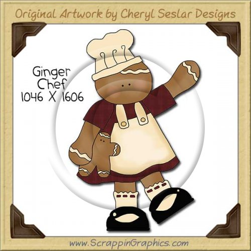 Ginger Chef Single Clip Art Graphic Download