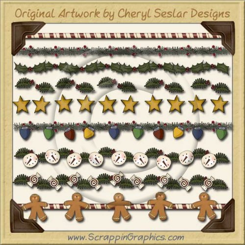 Christmas Dividers Clip Art Graphics Collection