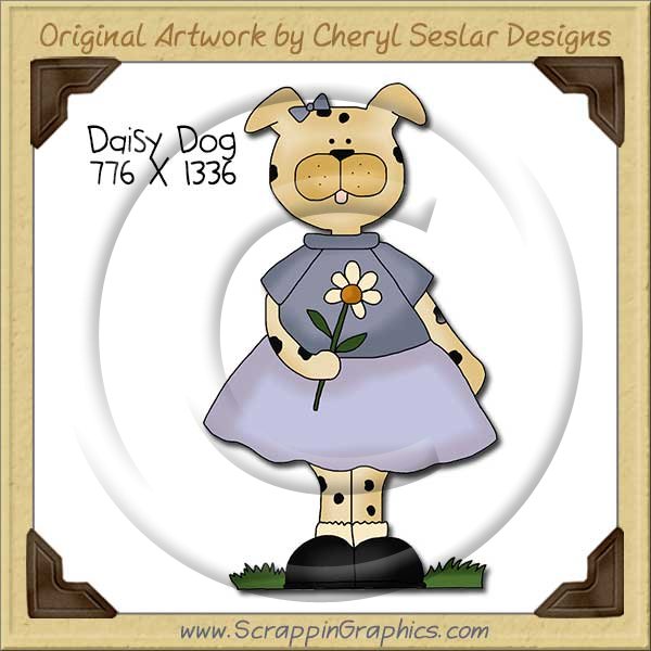 Daisy Dog Single Clip Art Graphic Download - Click Image to Close