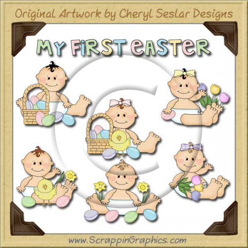 Sweet Baby My First Easter Limited Pro Clip Art Graphics