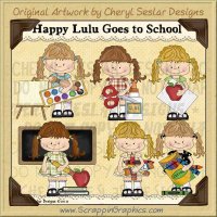 Happy Lulu Goes To School Limited Pro Clip Art Graphics