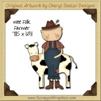 Wee Folk Farmer Single Graphics Clip Art Download