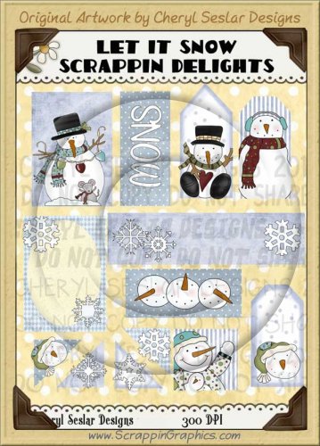 Let It Snow Scrappin' Delights Clip Art Graphics