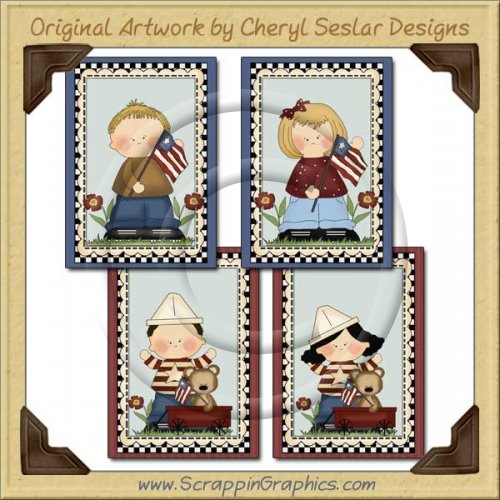 All American Kids Card Sampler Printable Craft Download