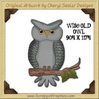 Wise Old Owl Single Graphics Clip Art Download