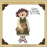 Gabby & Ginger Single Clip Art Graphic Download