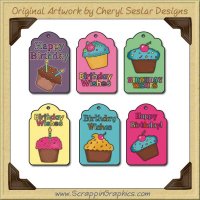 Happy Birthday Tags Collection Printable Craft Download