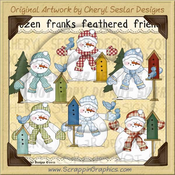 Frozen Frank Feathered Friends Limited Pro Clip Art Graphics - Click Image to Close