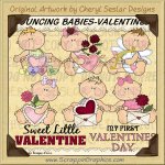 Bouncing Babies Valentines Limited Pro Clip Art Graphics