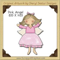 Pink Angel Single Clip Art Graphic Download