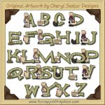 Baxter Basic Alphabet & Numbers Clip Art Graphics