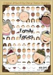Family Faces Graphics Clip Art Collection